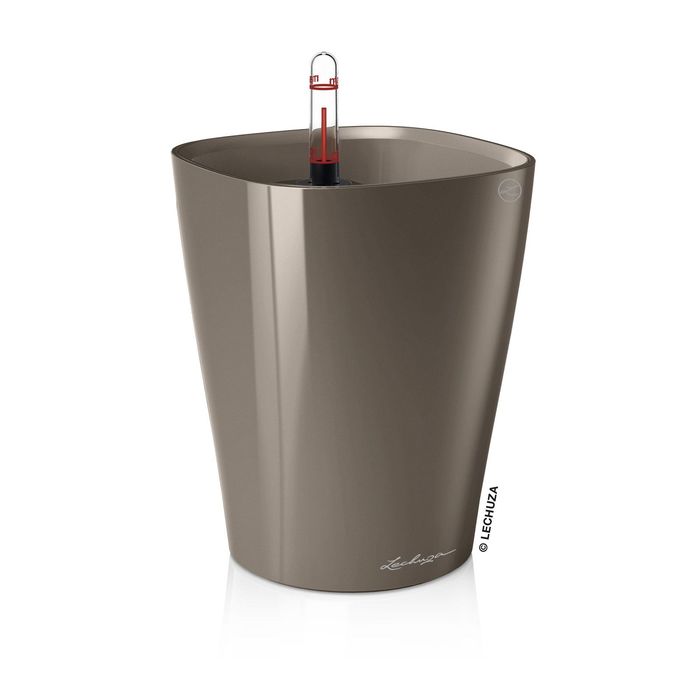 Кашпо с автополивом "Дельтини", цвет серо-коричневый