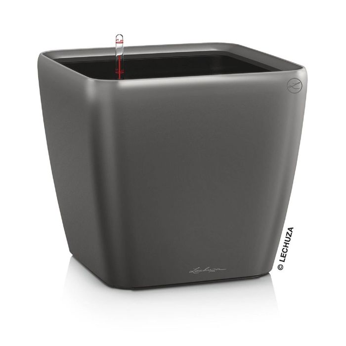 Кашпо с автополивом "Квадро", цвет антрацит