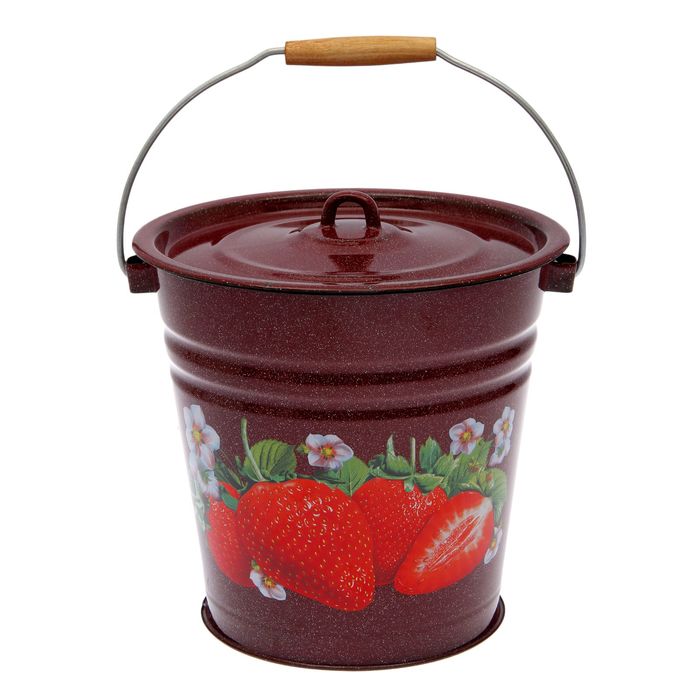 Ведро 12 л "Клубника садовая", с крышкой
