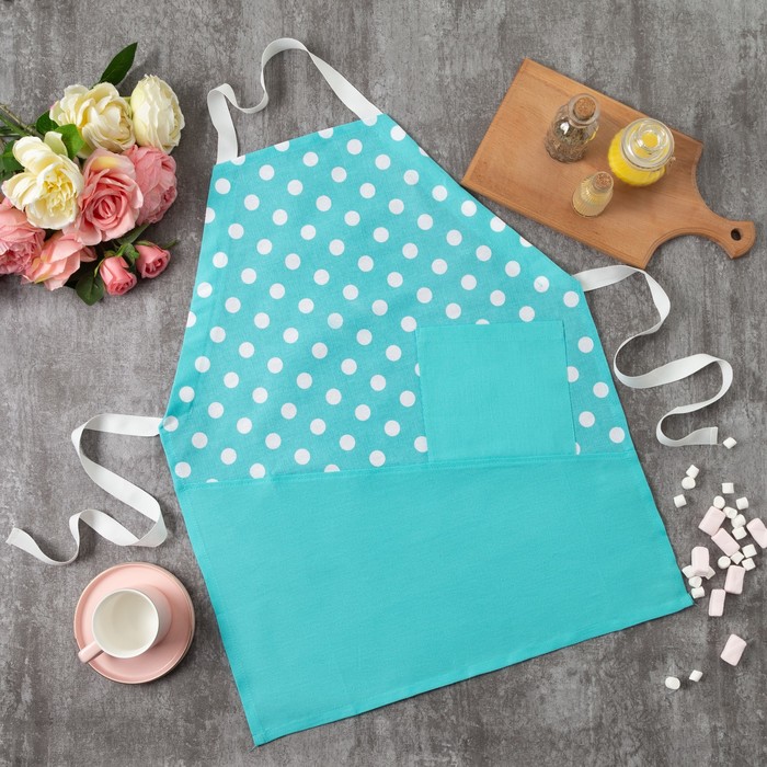 Фартук "Этель" Мятная карамель (вид 4), 100% хл, рогожка, 165 г/м2