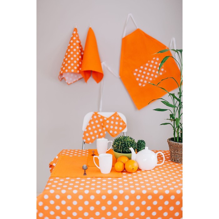 Фартук "Этель" Яркий цитрус (вид 1), 100% хл, рогожка, 165 г/м2