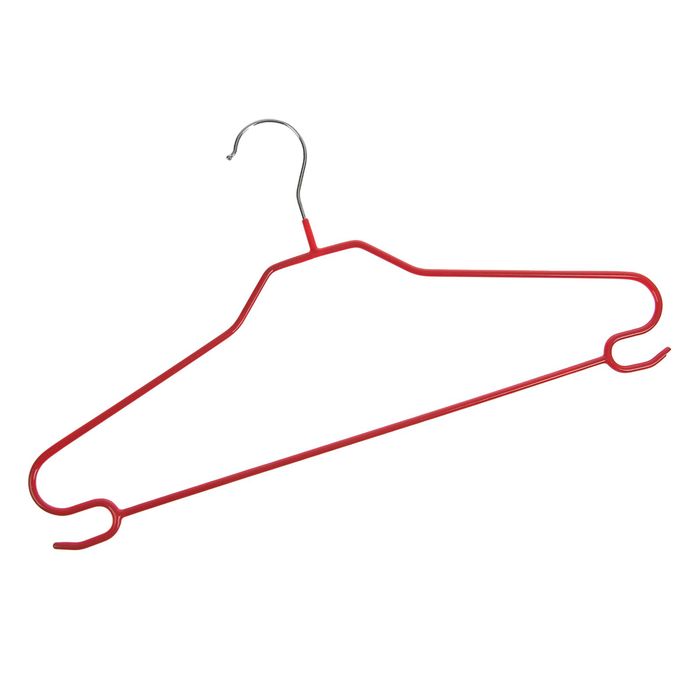 Вешалка-плечики с перекладиной антискользящая, размер 44-46, цвет МИКС