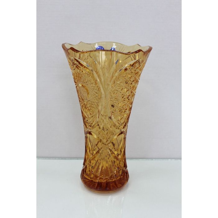 Ваза хрустальная "Словения" янтарная