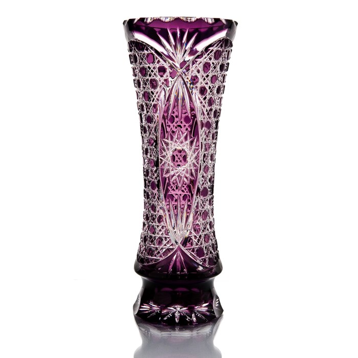 Ваза хрустальная "Луиза" фиолетовая