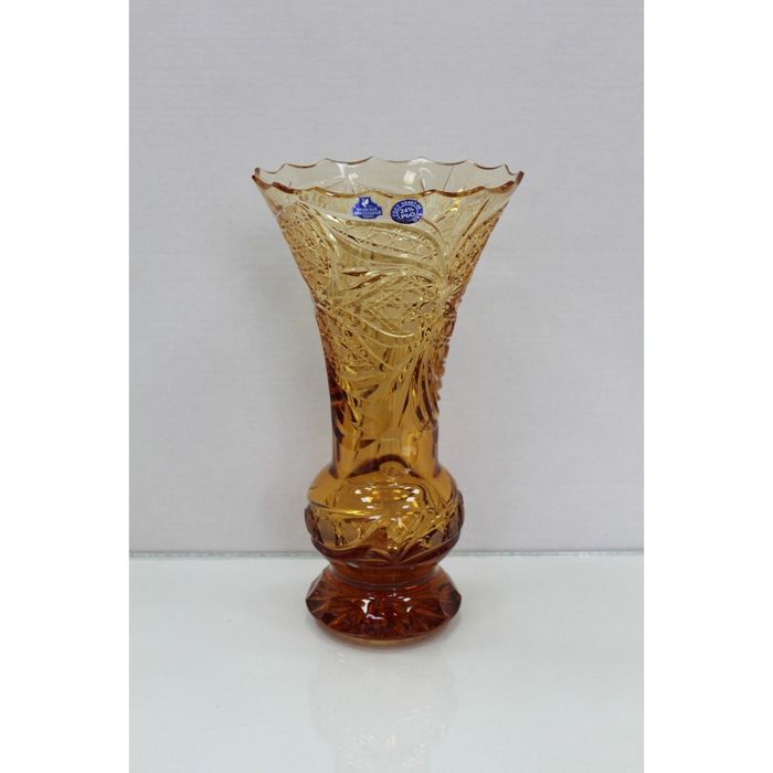 Ваза хрустальная "Тюльпан" рисунок георгин