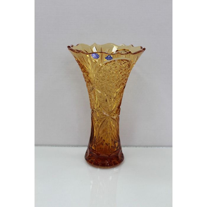 Ваза хрустальная "Серенада" янтарная