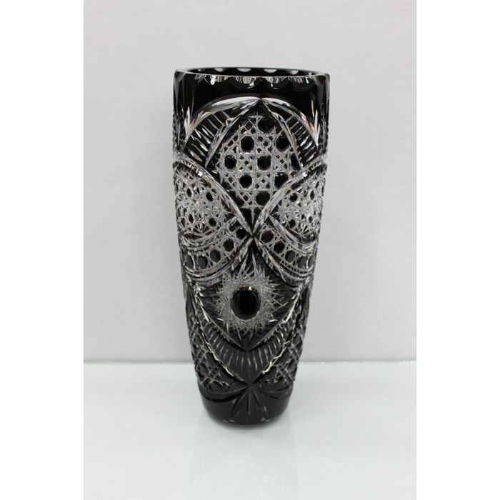 Ваза хрустальная "Заря" чёрная