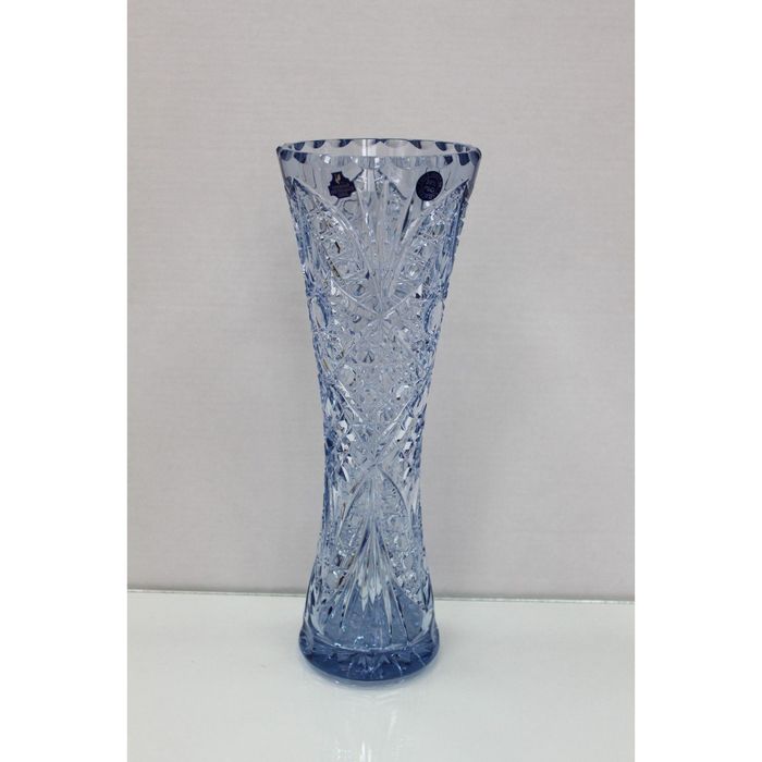 Ваза хрустальная "Гейзер" голубая