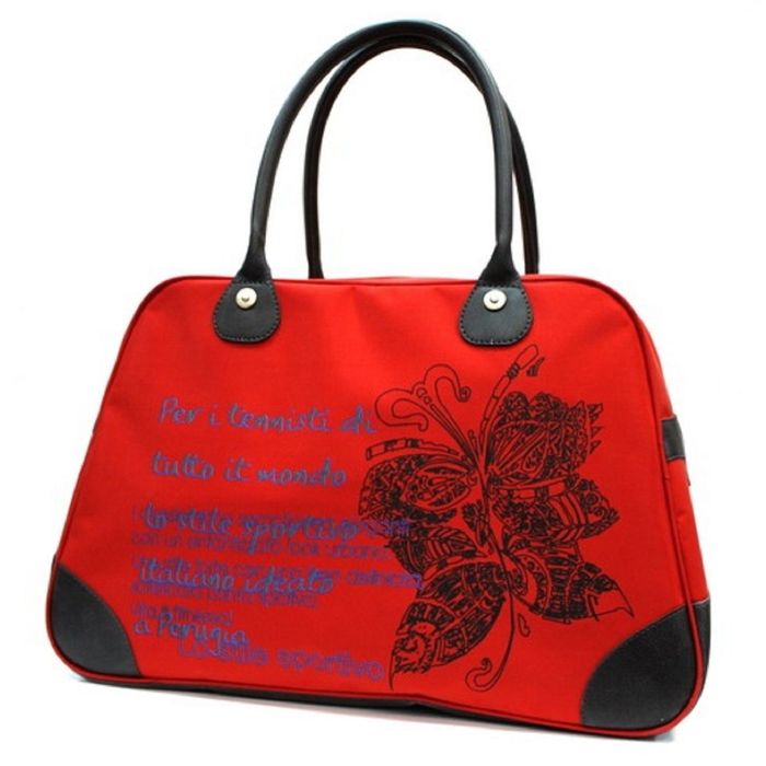 Сумка дорожная, 47 × 29,5 × 22 см, отделение на молнии, карман, цвет красный