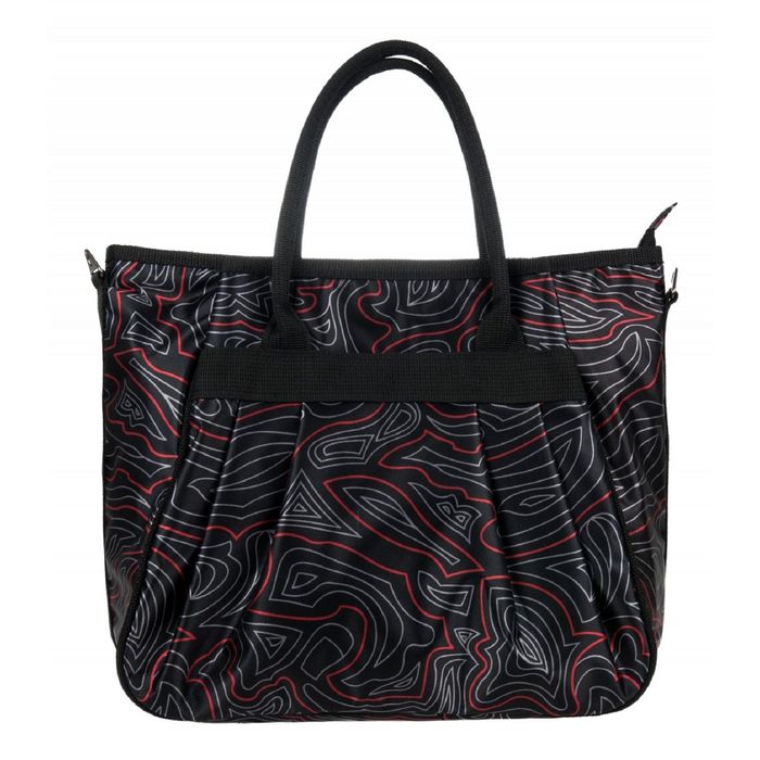 Сумка женская, отдел на молнии, наружный карман, цвет чёрный/красный