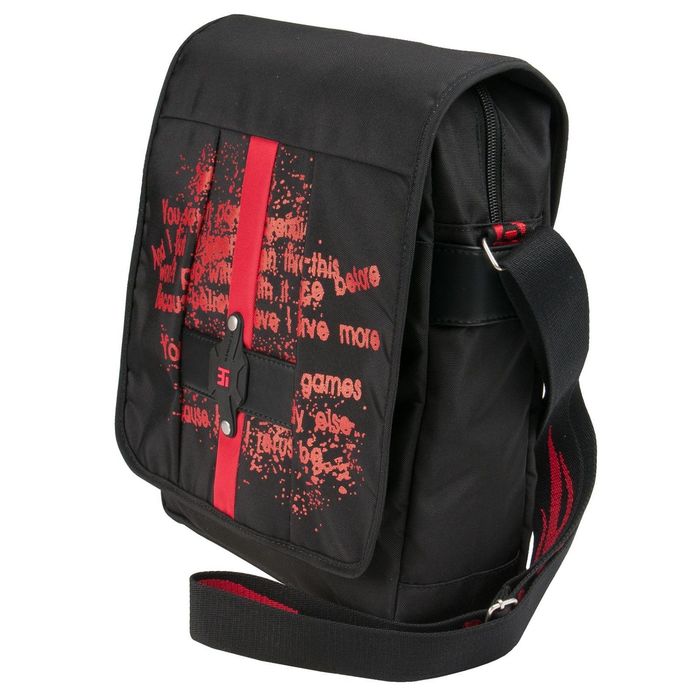 Сумка молодёжная, 28,5 × 32,5 × 10 см, отделение на молнии, карман, цвет чёрно-красный