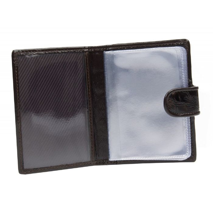 Кредитница, 10 х 1,5 х 7,5 см, лист на 1 кредитку, 20 кредитных карт, цвет коричневый