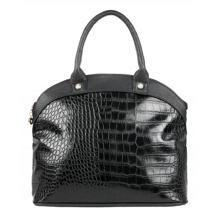 Сумка женская, отделение на молнии, наружный карман, цвет чёрный