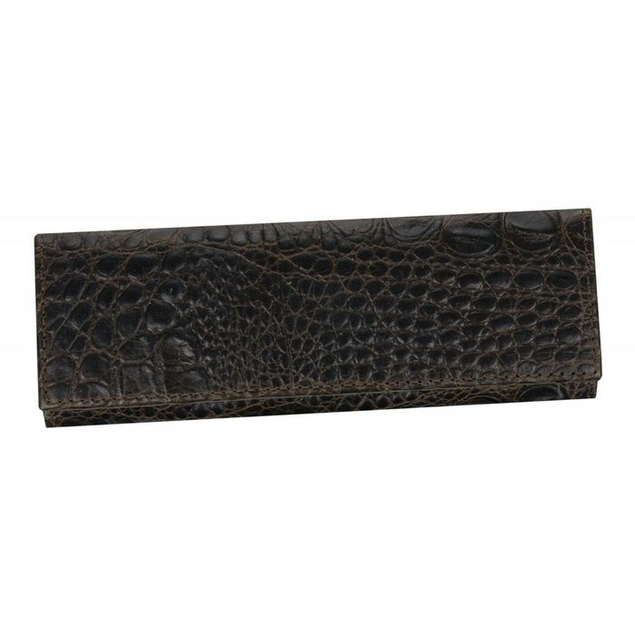 Футляр для ключей, 4 карабина, цвет коричневый