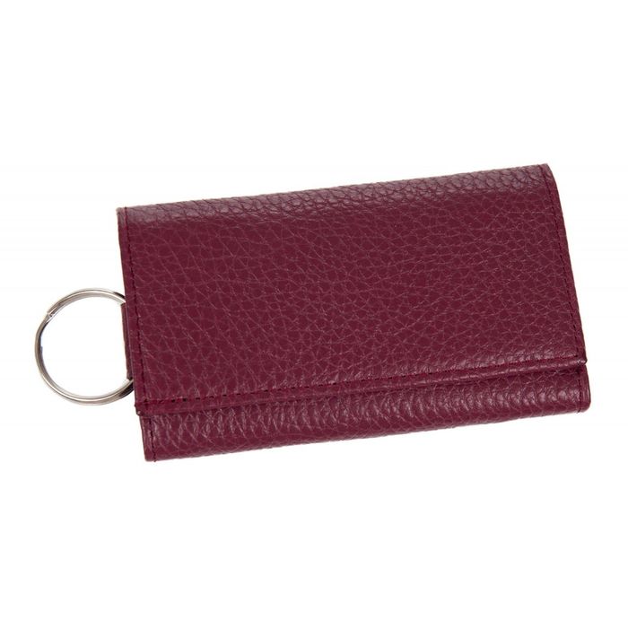 Футляр для ключей, 4 карабина, котльцо, цвет бордовый