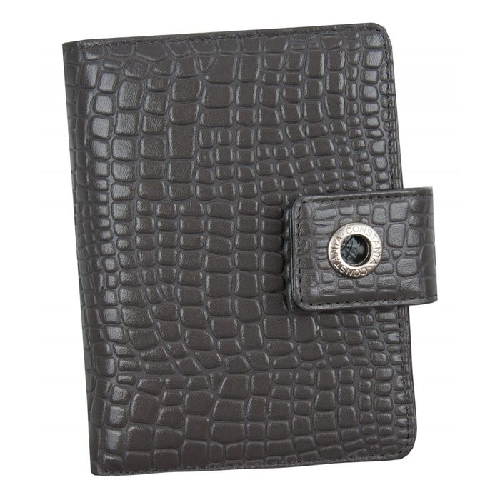 Портмоне, 9,5х2х12 см, 2 отделения для купюр, для монет, 2 отделения для кредитных карт, цвет серый