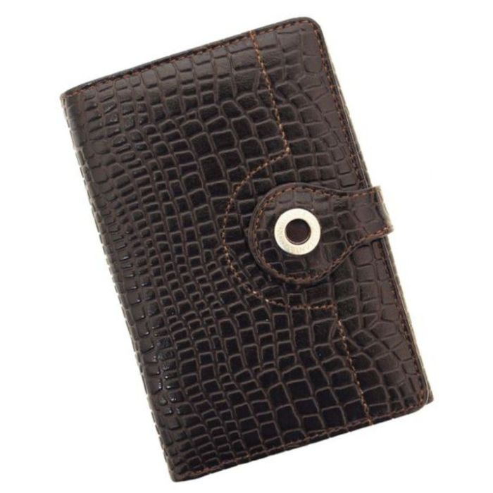 Портмоне, 9,5х2х14,2 см, отделение для купюр, для монет, 2 отделения для кредитных карт, цвет коричневый