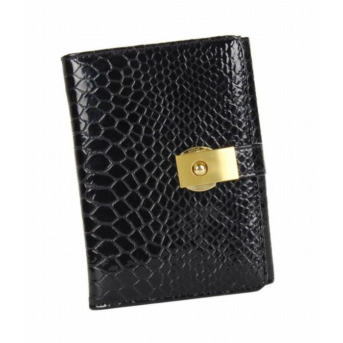 Портмоне, 12х2х9,2 см, отделение для купюр, для монет, 2 отделение для кредитных карт, цвет чёрный