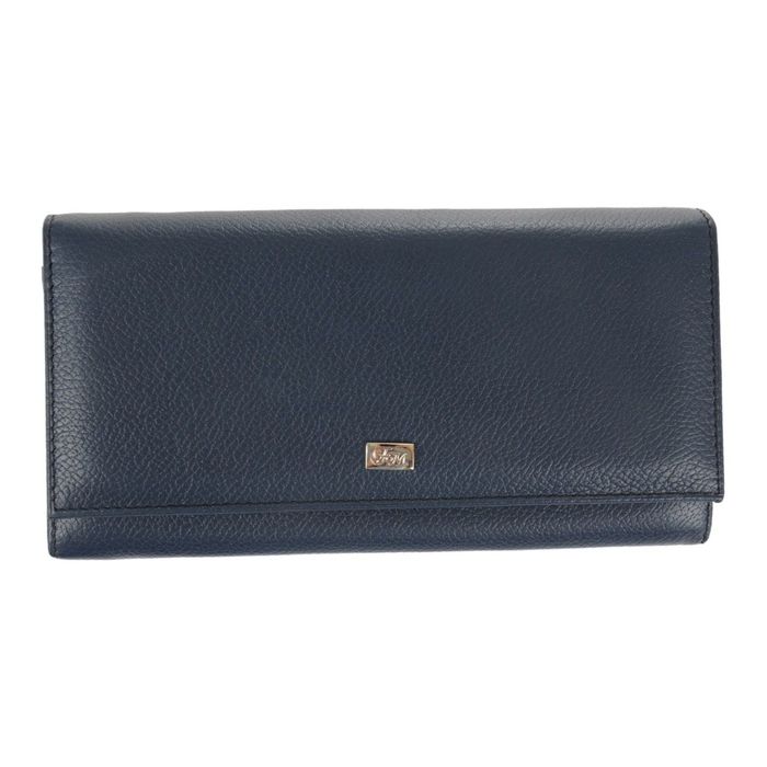 Портмоне, 18,5х1,5х9,5 см, 2 отделения для купюр, для монет, отделение для кредитных карт, цвет синий