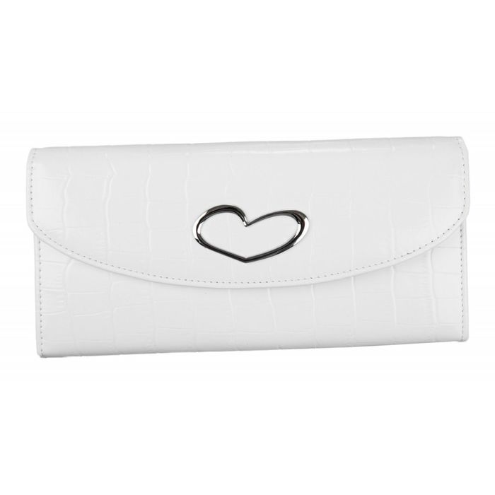 Портмоне, 2 отдела для купюр, для монет, отдел для кредитных карт, цвет белый