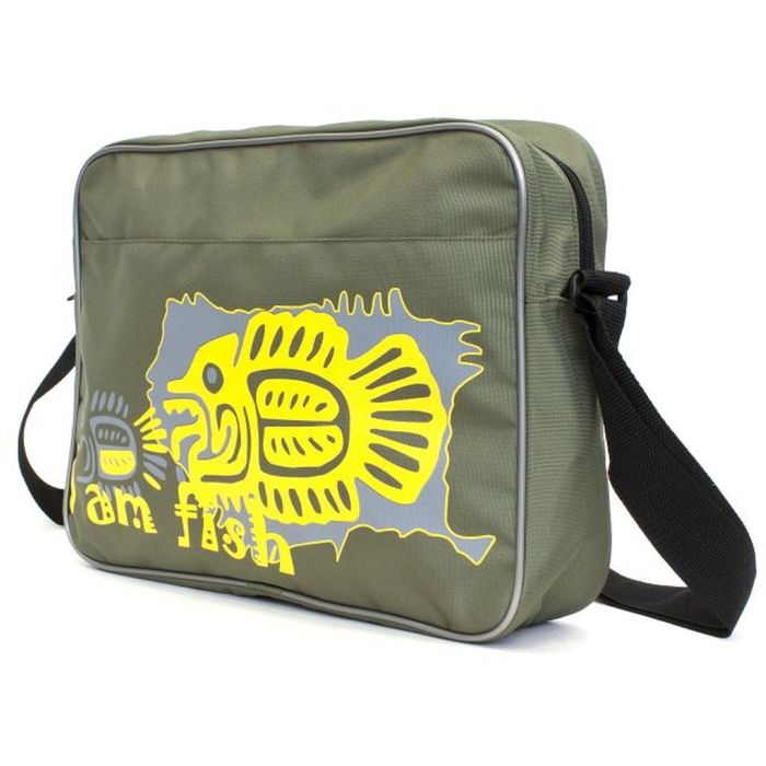 Сумка молодёжная, отдел на молнии, наружный карман, регулируемый ремень, цвет хаки
