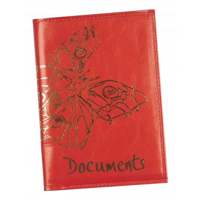 Обложка для автодокументов, цвет красный