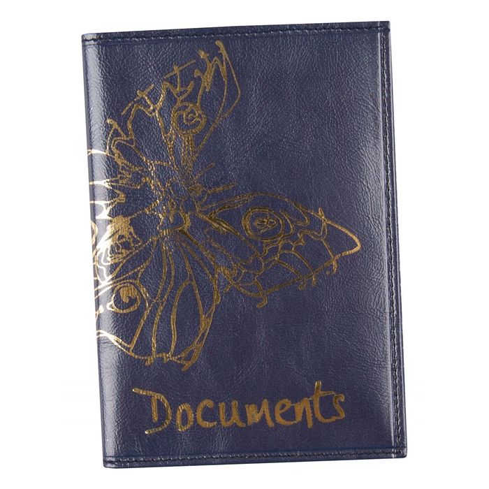 Обложка для автодокументов, цвет синий