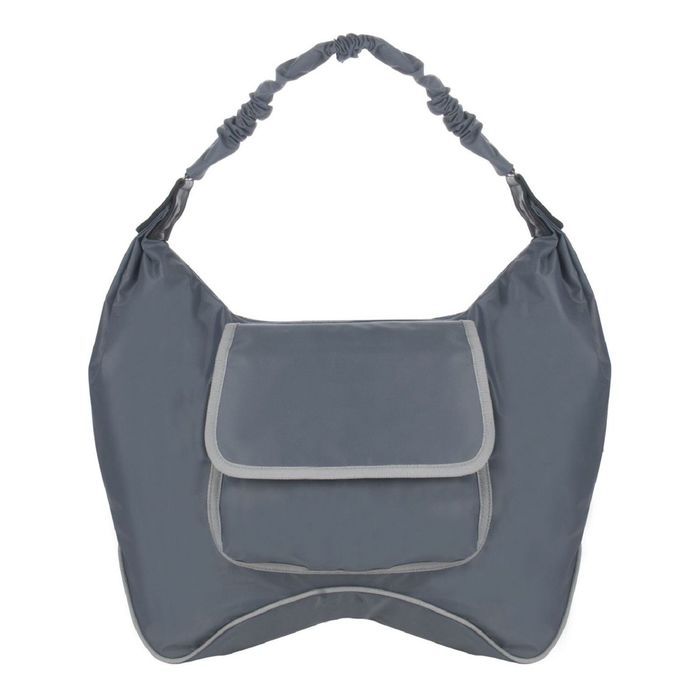 Сумка женская, отдел на молнии, 2 наружных кармана, цвет серый