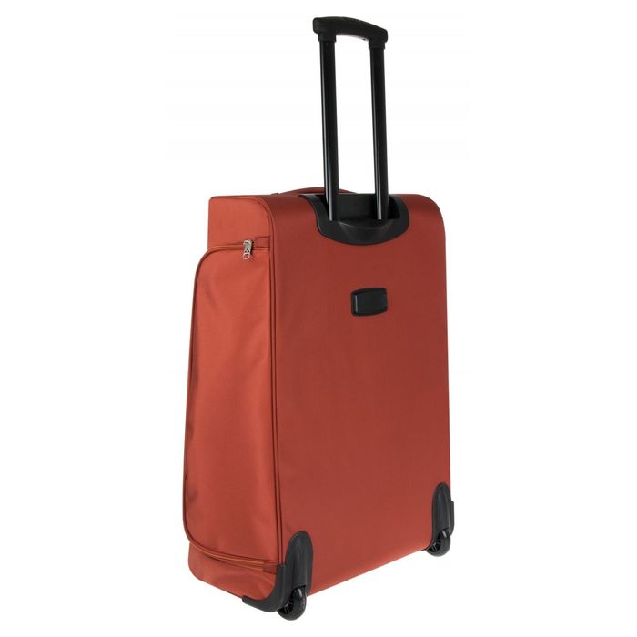 Чемодан, малый, 20", 1 отделение на замке, 2 колеса, цвет терракотовый