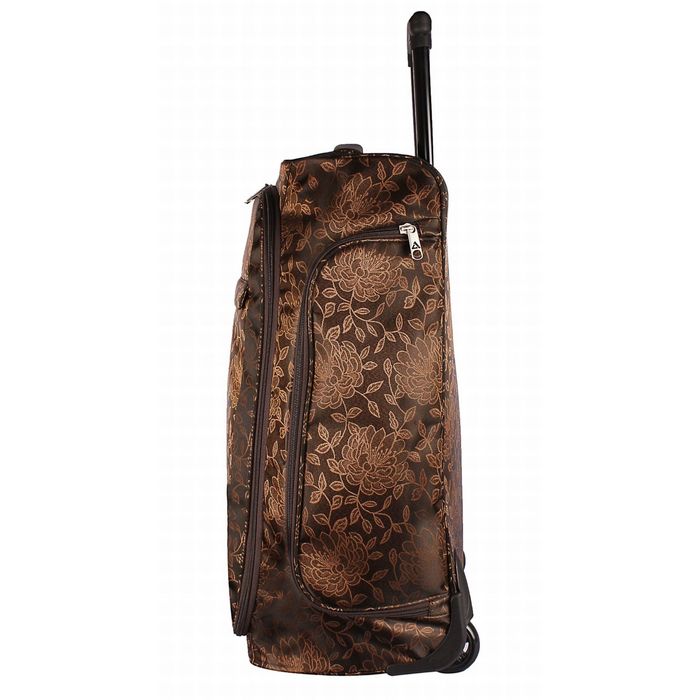 Чемодан малый, 1 отделение на замке, 2 колеса, разноцветный