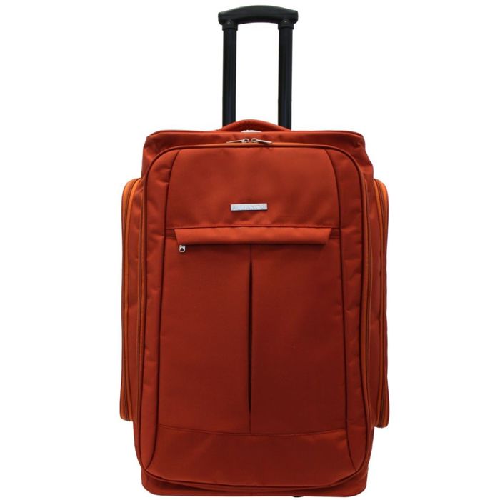 Чемодан, средний, 24", 1 отделение на замке, 2 колеса, цвет терракотовый