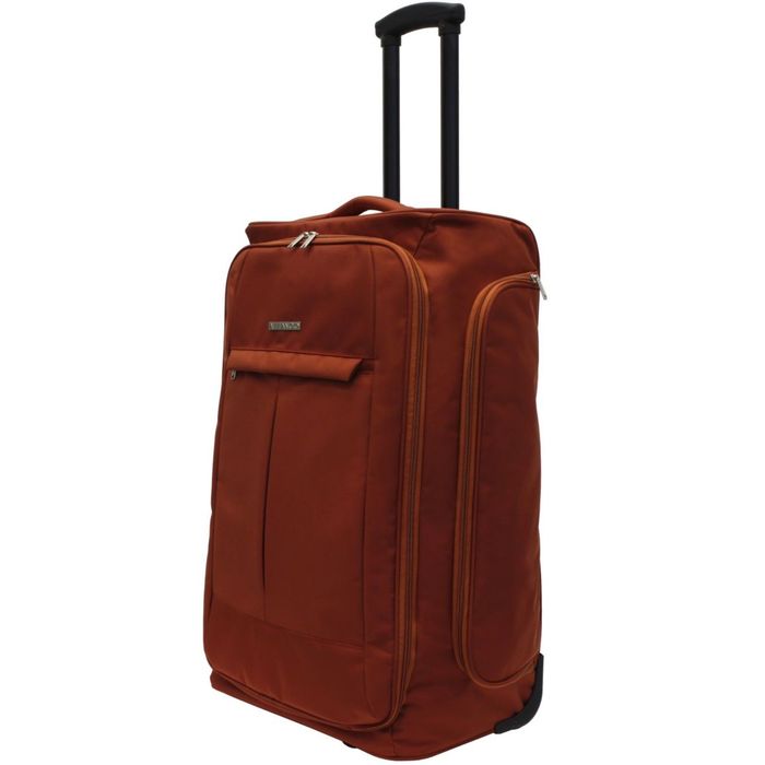 Чемодан, средний, 24", 1 отделение на замке, 2 колеса, цвет терракотовый