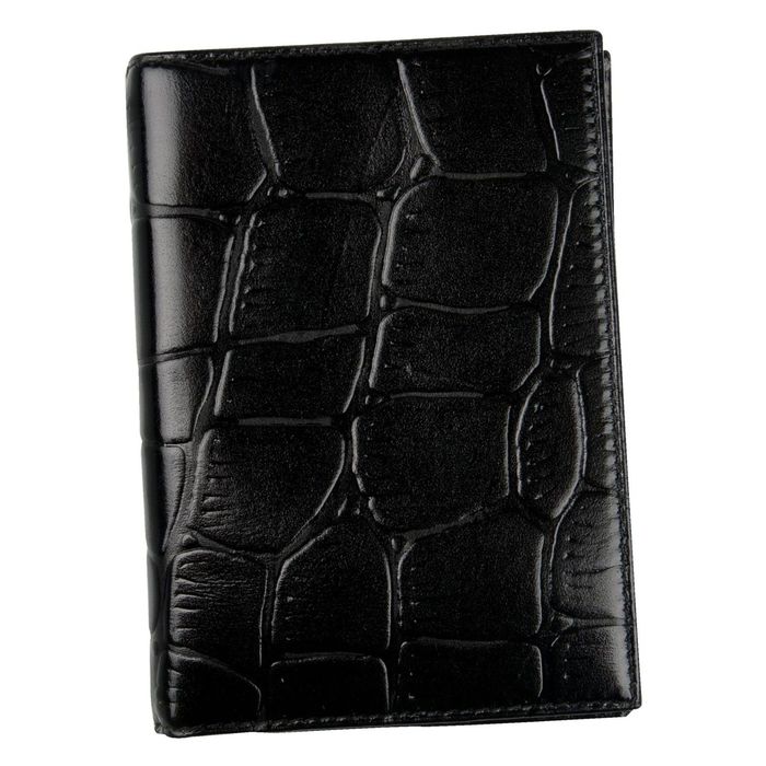 Обложка для паспорта, отдел для водительского удостоверения, цвет чёрный