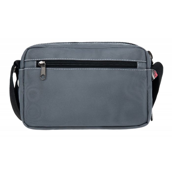 Сумка молодёжная, 21,5 × 13,5 × 7,5 см, отделение на молнии, карман, цвет серый