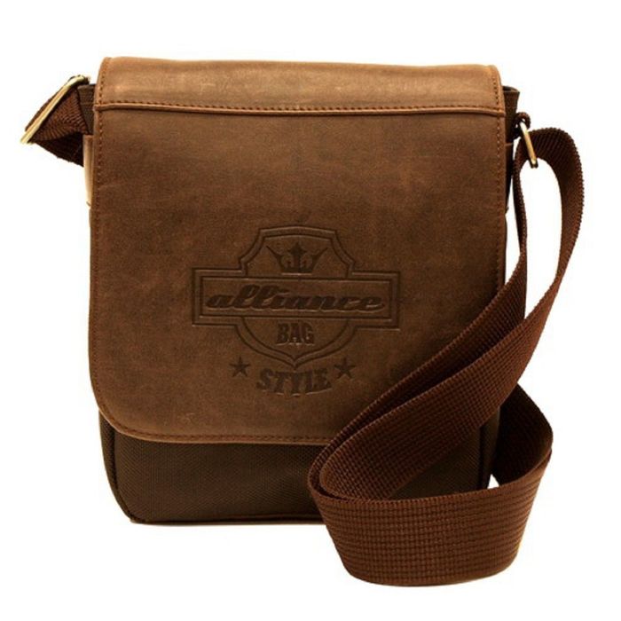 Сумка мужская, отдел на молнии, наружный карман, цвет коричневый