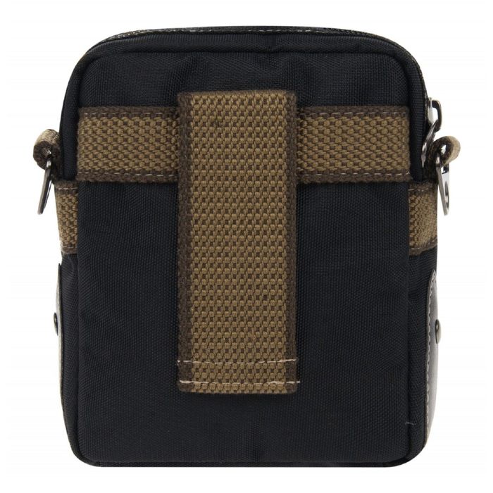 Сумка молодёжная, 13 × 15 × 7 см, отделение на молнии, карман, цвет чёрный