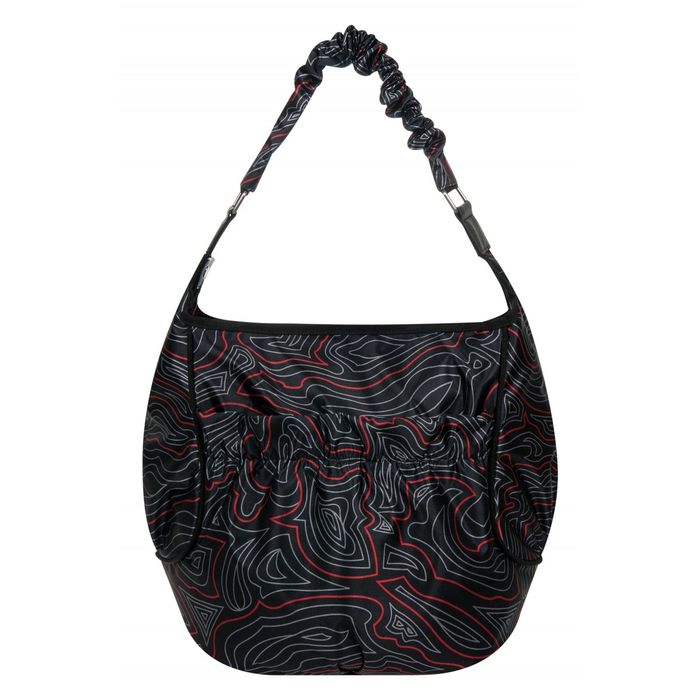 Сумка женская, отдел на молнии, наружный карман, цвет красный/чёрный