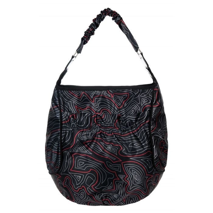 Сумка женская, отдел на молнии, наружный карман, цвет чёрный/красный