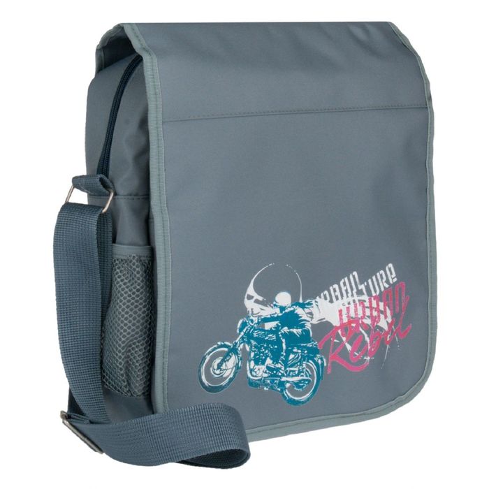 Сумка молодежная, 31 × 33 × 10 см, отделение на молнии, карман, цвет серый