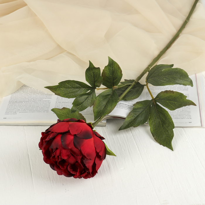 Цветок искусственный "Пион Гранд" красный