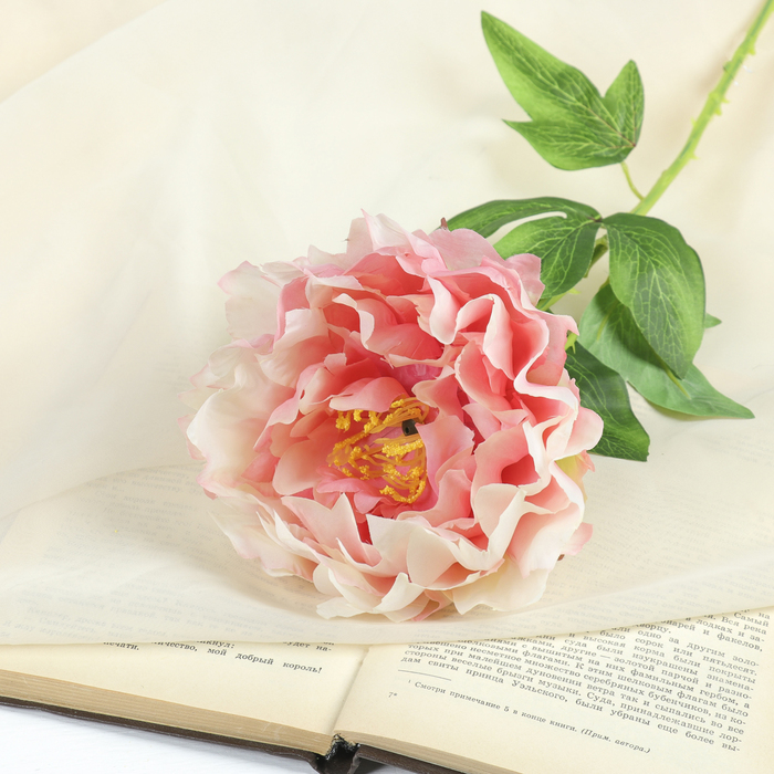 Цветок искусственный "Пион" розовый