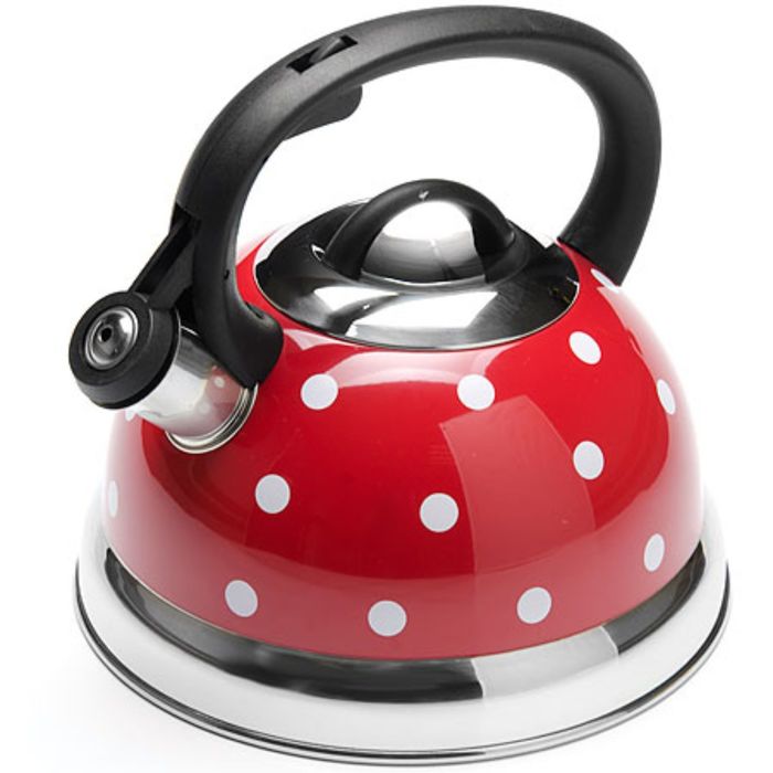 Чайник металлический 2,6 л, цвет красный