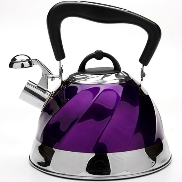 Чайник со свистком 3 л цвет фиолетовый