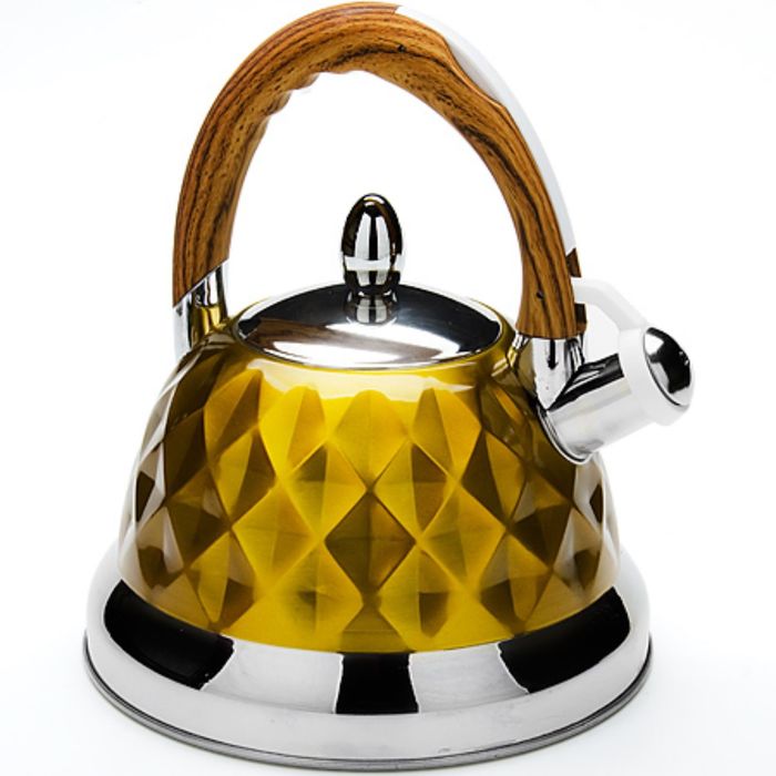 Чайник металлический 3,5 л цвет желтый