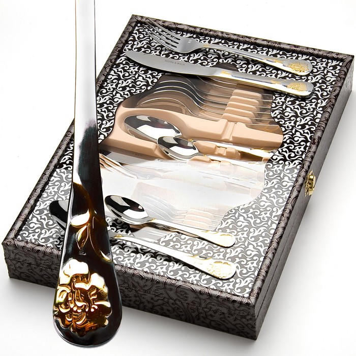 Столовый набор 24 предмета в прозрачной коробке