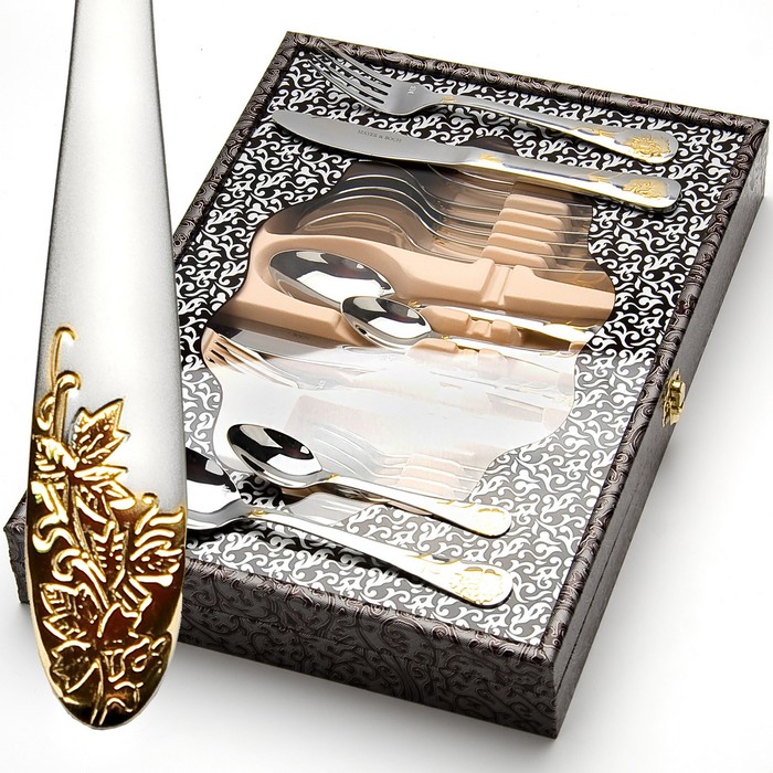 Столовый набор 24 предмета в прозрачной коробке