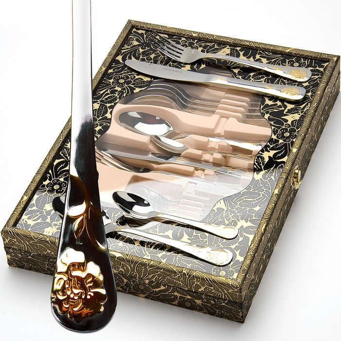 Столовый набор 24 предмета в прозрачной коробке