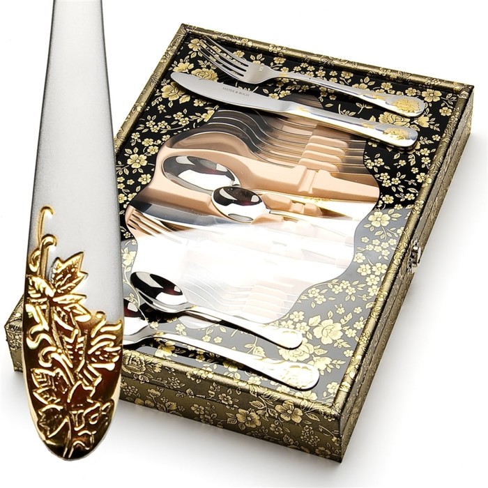 Столовый набор 24 предмета в прозрачной коробке