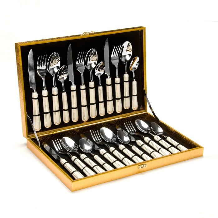 Столовый набор 24 предмета с фарфоровой ручкой