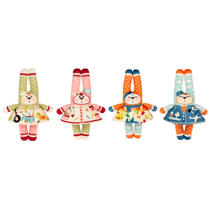 Мягкая игрушка-перевёртыш "Моя Зая. Профессии", 42 см